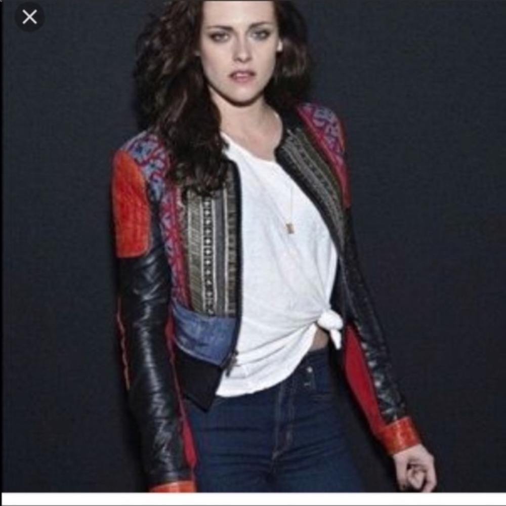 BCBG Max Azria Misa Leather Moto Jacket S